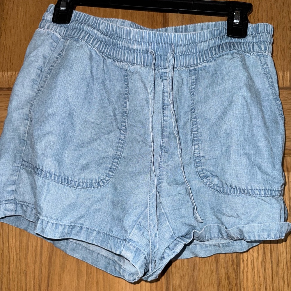 Light Blue Denim Women Shorts